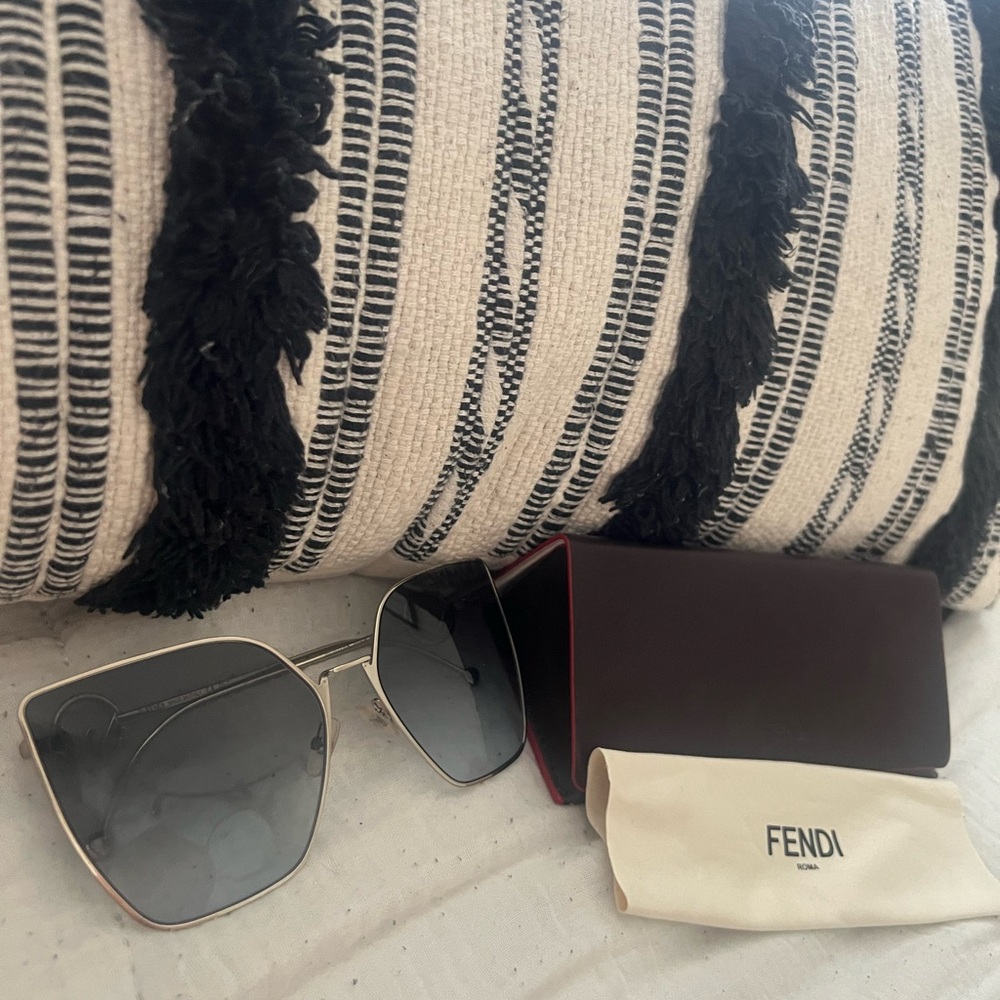 Fendi Women's Gray Hexagonal Sunglasses